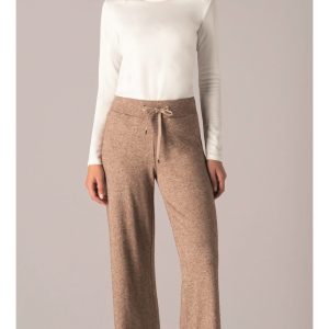 GLADYS – Pantalone Donna In Misto Viscosa a Gamba Larga