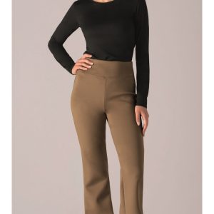 GLADYS – Pantalone Donna Elasticizzato Con Taglio Vivo