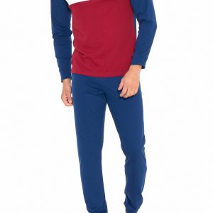 SERGIO TACCHINI – Pigiama Uomo In Cotone Jersey Con Polsini – Rosso – Teal
