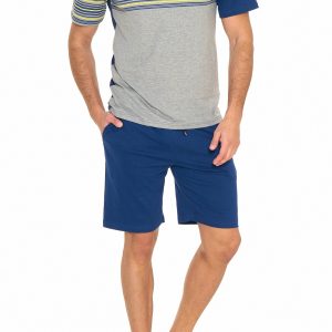 SERGIO TACCHINI – Pigiama Corto In Cotone Jersey – Grey Melange – Jeans Melange