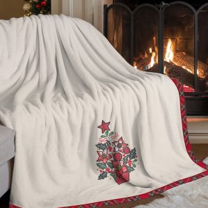 VINGI – Plaid Natalizio Con Ricamo Abete