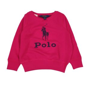 POLO RALPH LAUREN FELPA ROSA GIROCOLLO