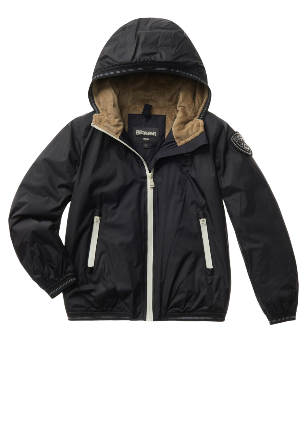 Blauer Giubbotto Con Interno In Pelliccia - immagine 2