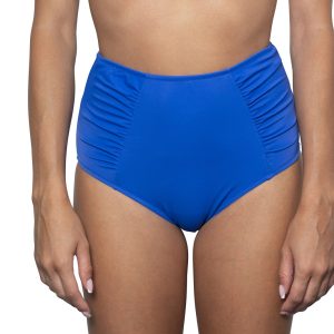 MOOREA – Slip Bikini Alto Donna con Arricciatura – 4 Colori
