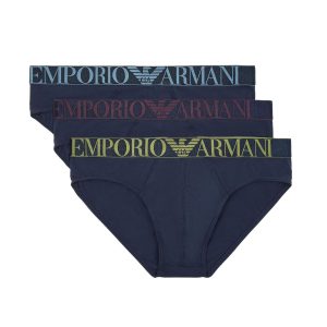 EMPORIO ARMANI – Slip 3 Pack Stretch Cotton – Marine