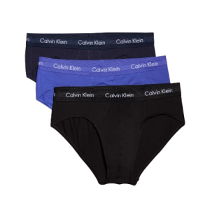 CALVIN KLEIN – Slip Cotton Stretch 3 Pack – Nero – Cobalto – Blu