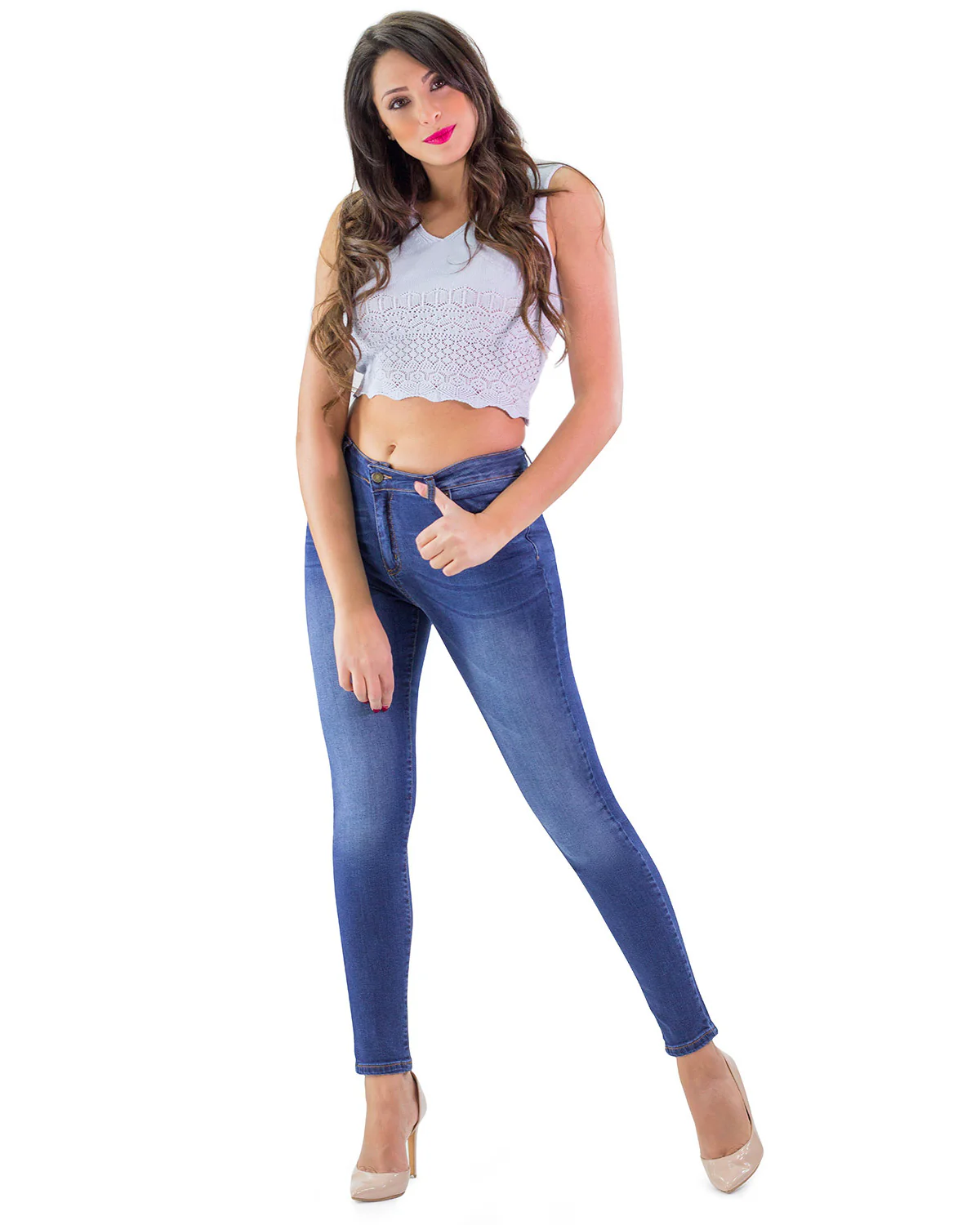 Comodo Jeans Donna, Slim Fit in Tessuto Elasticizzato - Made in Italy - immagine 3