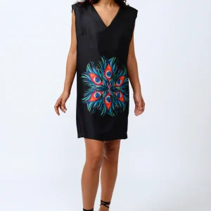 Abito Mandala con Piume di Pavone