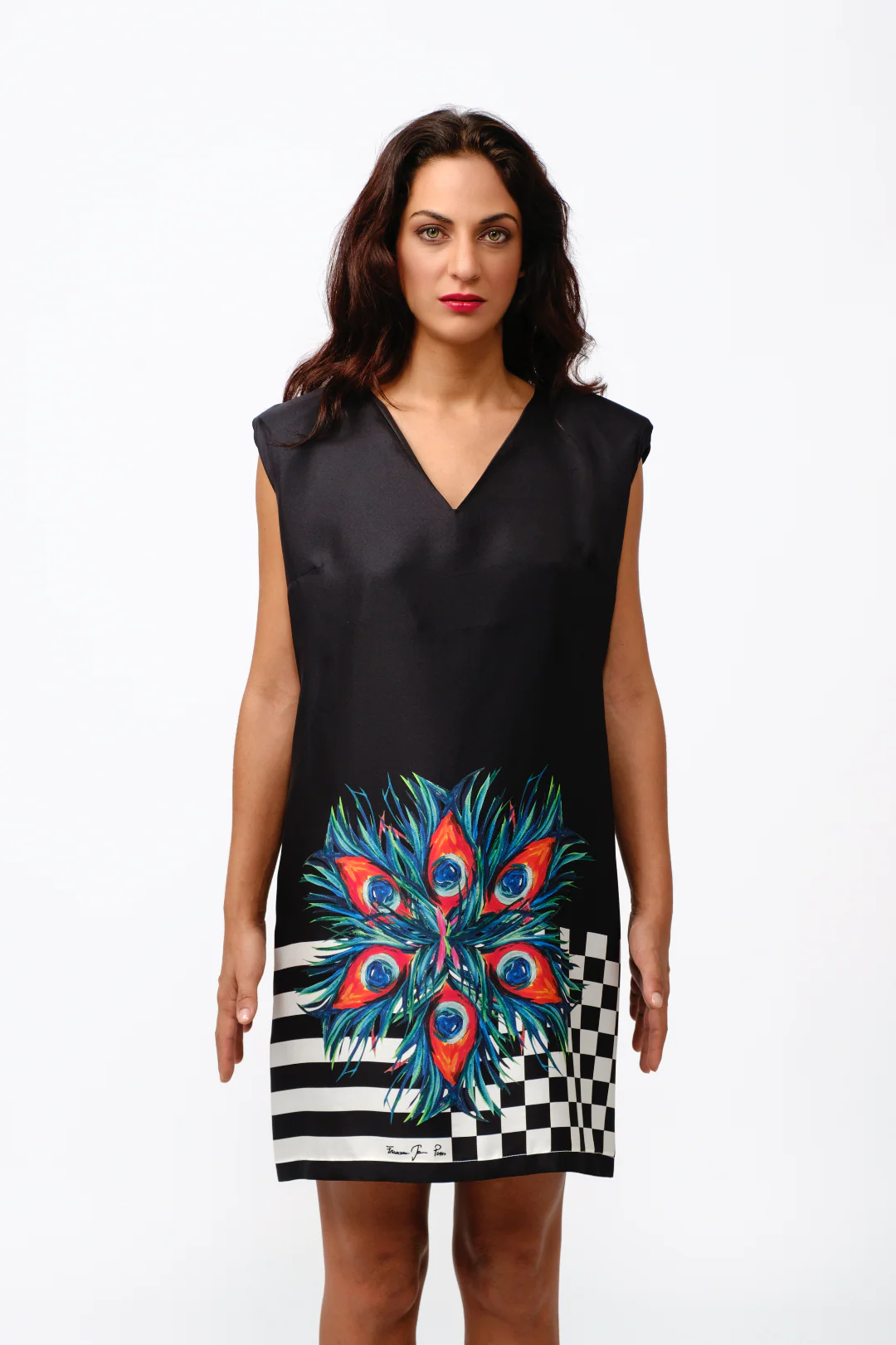 Abito Piume di Pavone J1 - immagine 5