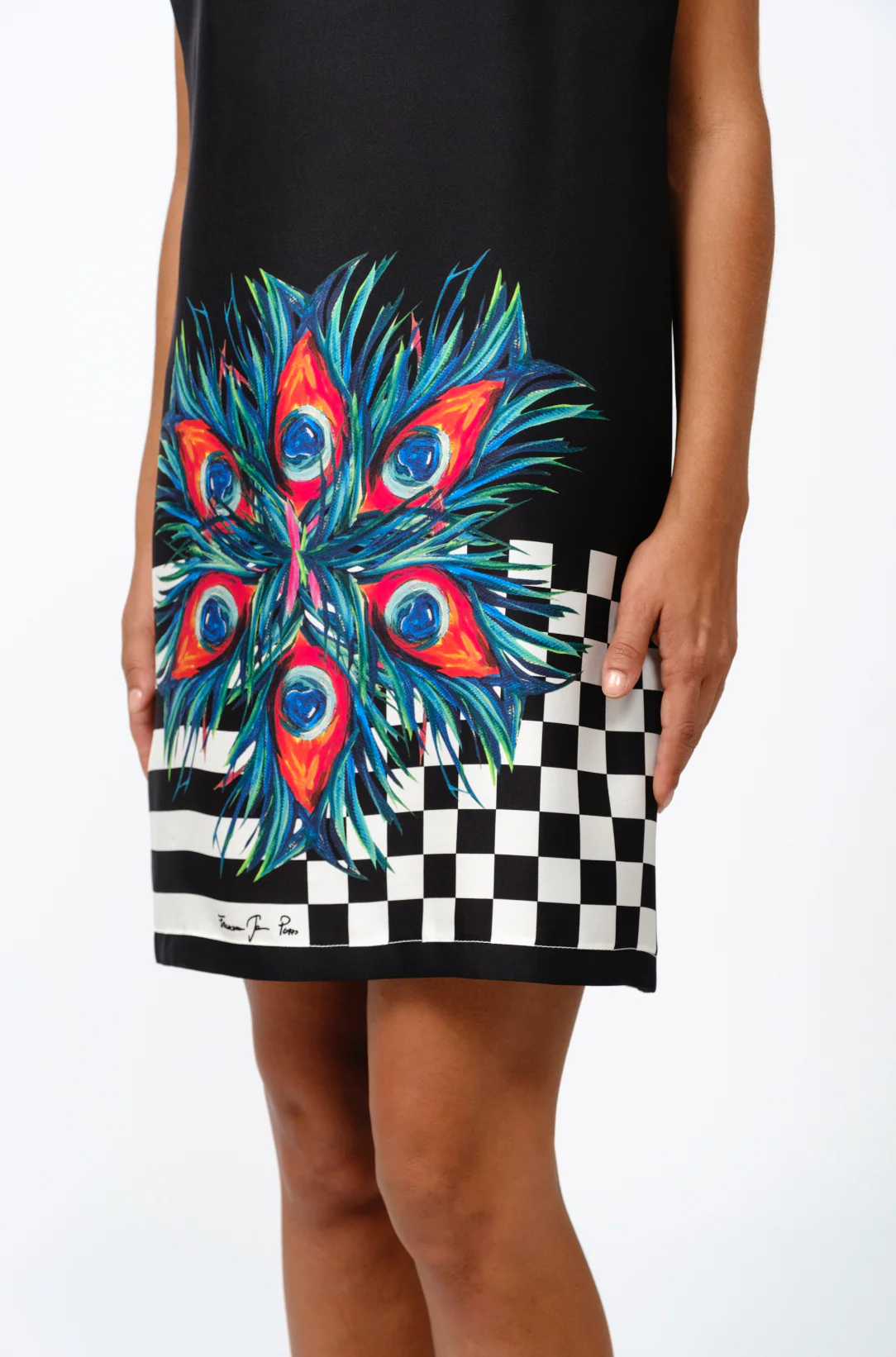 Abito Piume di Pavone J1 - immagine 3