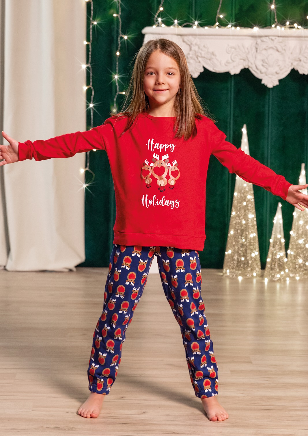 LOVEANDBRA – Pigiama Natalizio Bambina In Caldo Cotone - immagine 2