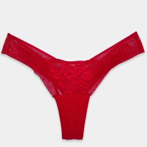 LOVEANDBRA – Brasiliana a V Rossa Con Pizzo