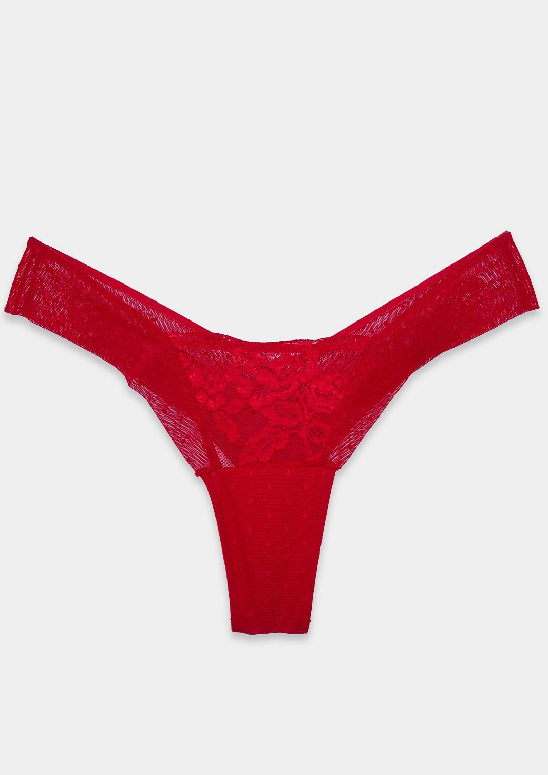 LOVEANDBRA – Brasiliana a V Rossa Con Pizzo - immagine 2