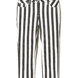 TWINSET PANTALONI SKINNY A RIGHE