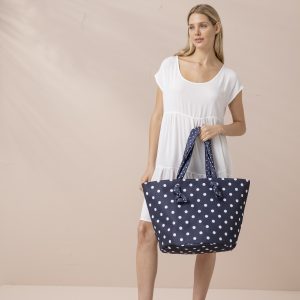 NOIDINOTTO – Borsa Mare Con Chiusura A Zip – Blu – Bluette – Nero