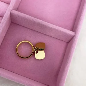 VelvetSnack Anello Fedina Cuore Oro