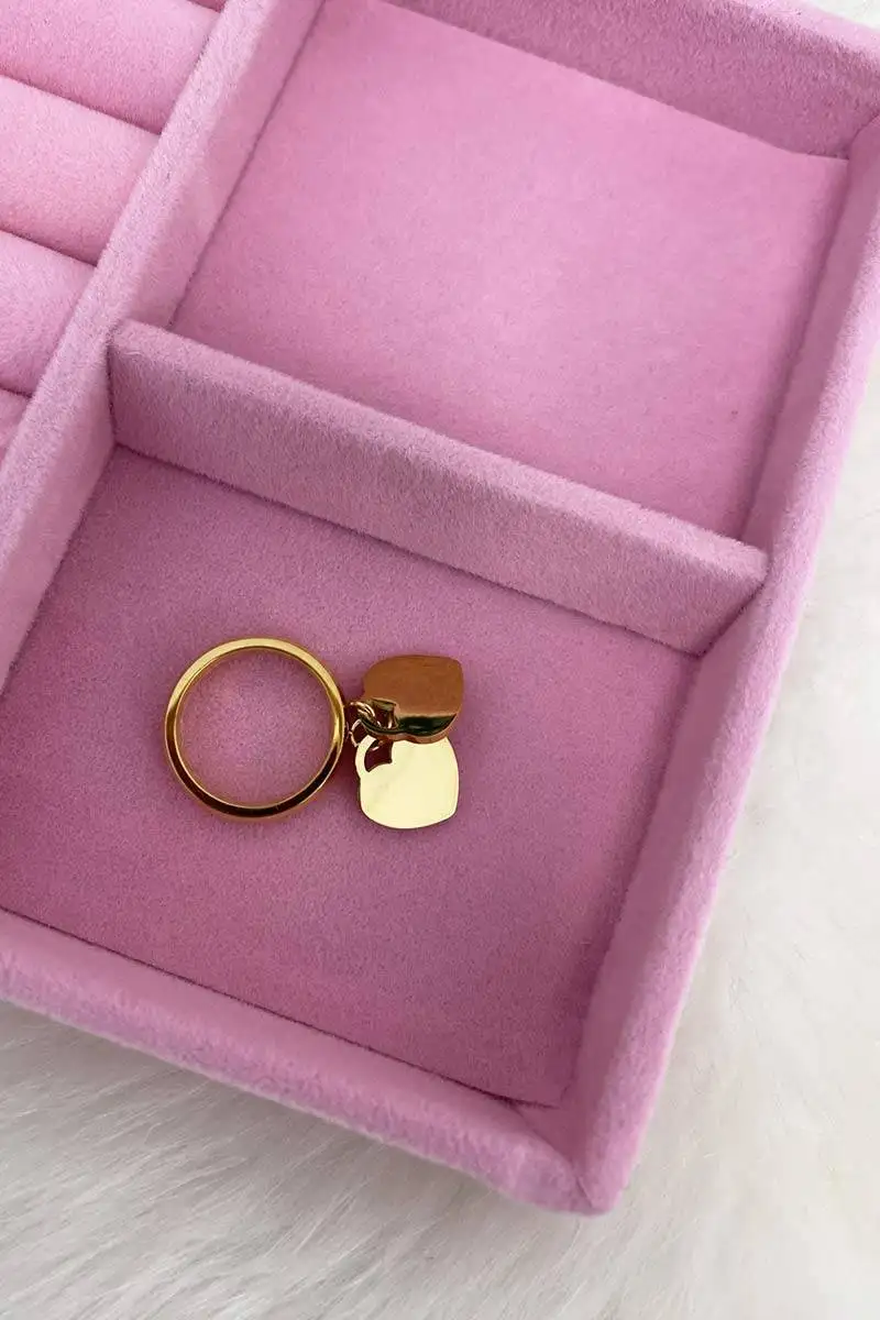 VelvetSnack Anello Fedina Cuore Oro