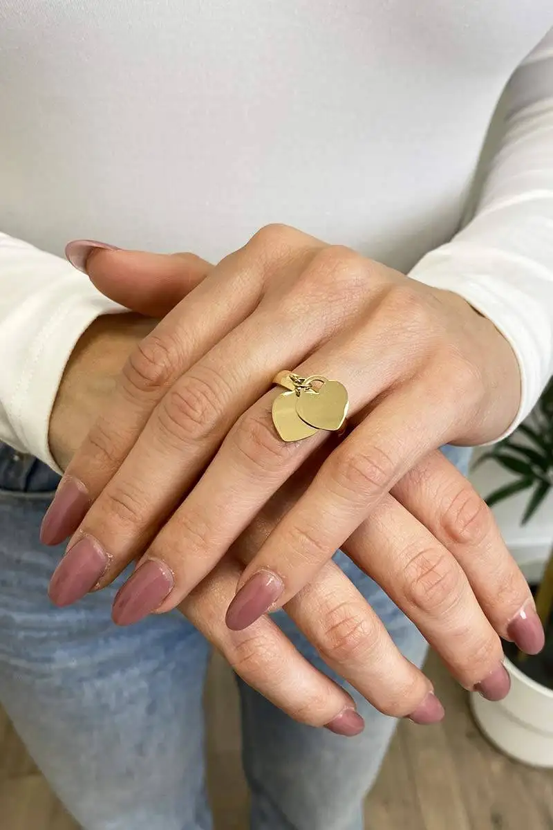 VelvetSnack Anello Fedina Cuore Oro - immagine 3