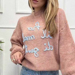 VelvetSnack Maglia Ho il Mal di Gente Rosa Pesca