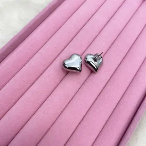 VelvetSnack Orecchini Cuore Silver