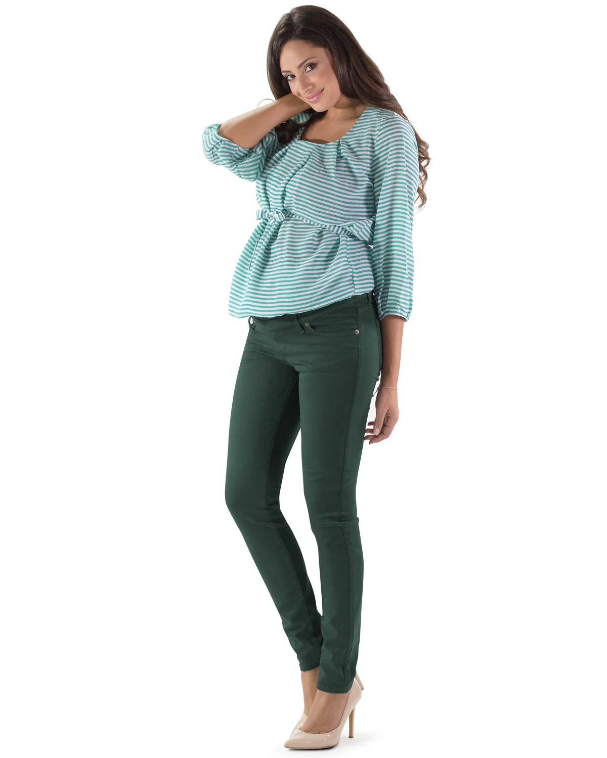 Pantalone Premaman Slim Fit - Verde
