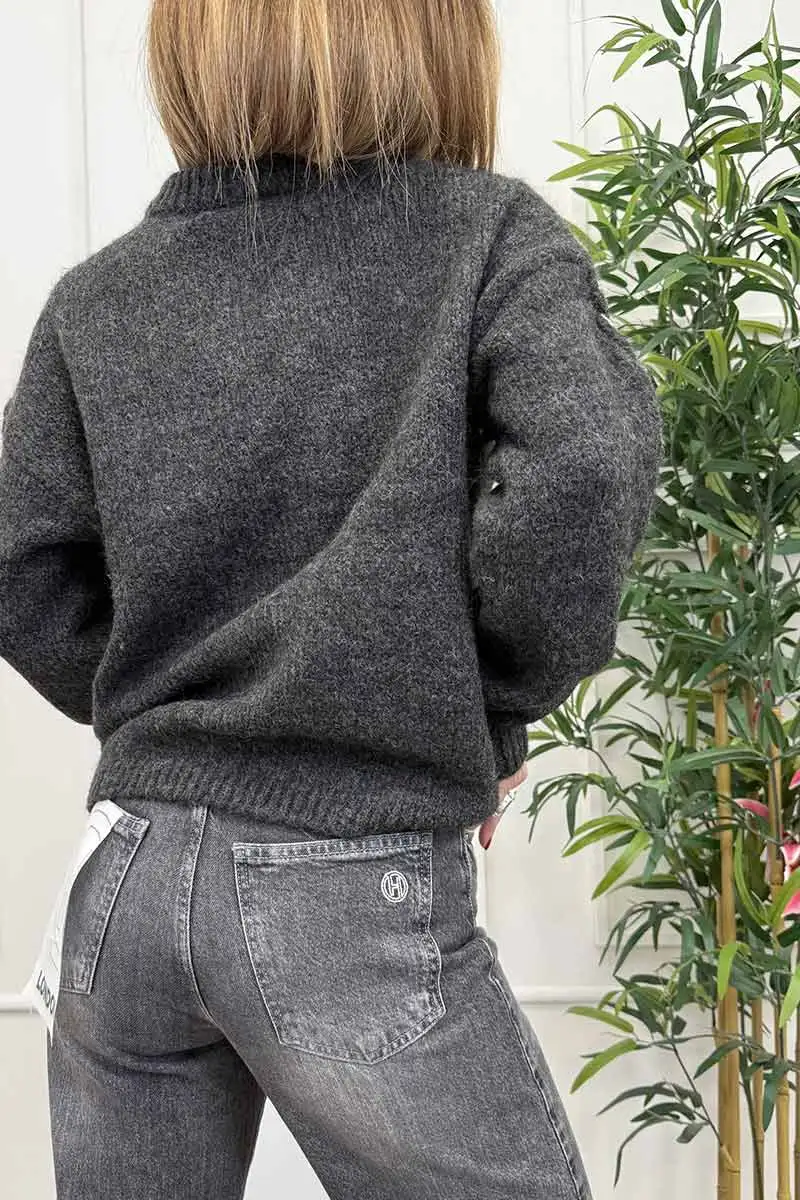 Vero Moda Maglia Winter Antracite - immagine 4