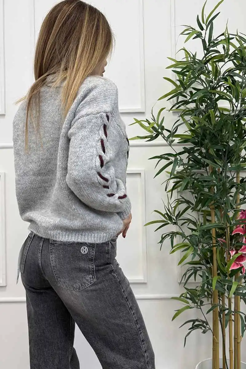 Vero Moda Maglia Winter Grigio Perla - immagine 5