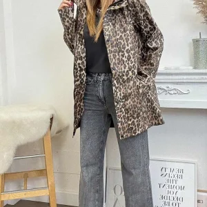 Vero Moda Giacca Impermeabile Leopardata