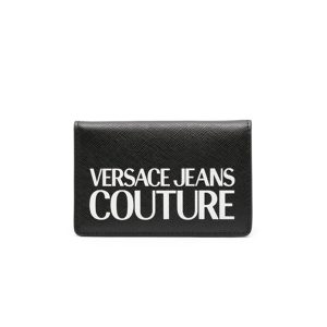Portafoglio nero logo bianco – Versace Jeans Couture