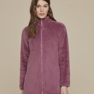 NOIDINOTTE – Vestaglia Lunga In Coral Fleece – Cipolla – Rosa