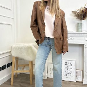 Vicolo Blazer Vera Pelle Coccio