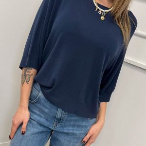 Vicolo Maglia Mezza Manica Blu Navy