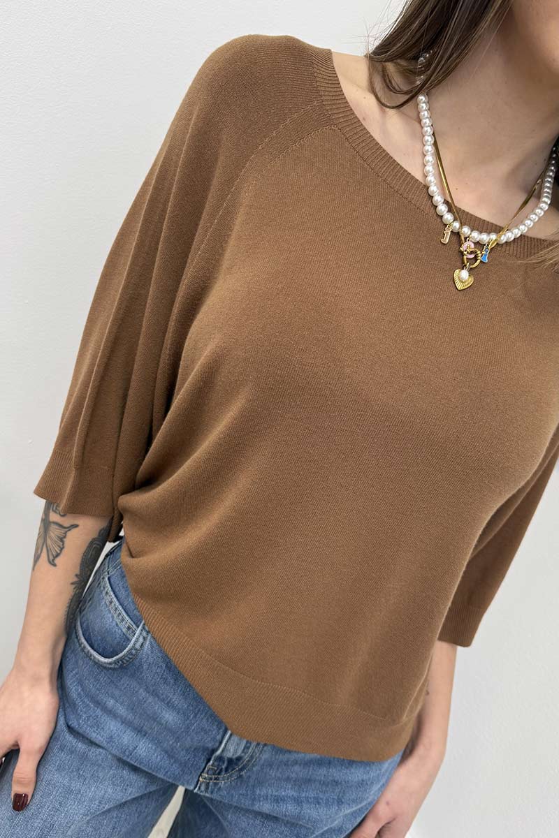 Vicolo Maglia Mezza Manica Caramello - immagine 3