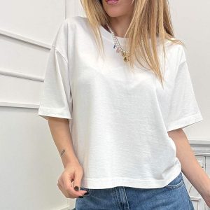 Vicolo T-shirt Cropped Bianco