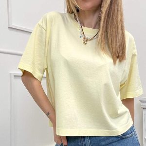 Vicolo T-shirt Cropped Giallo