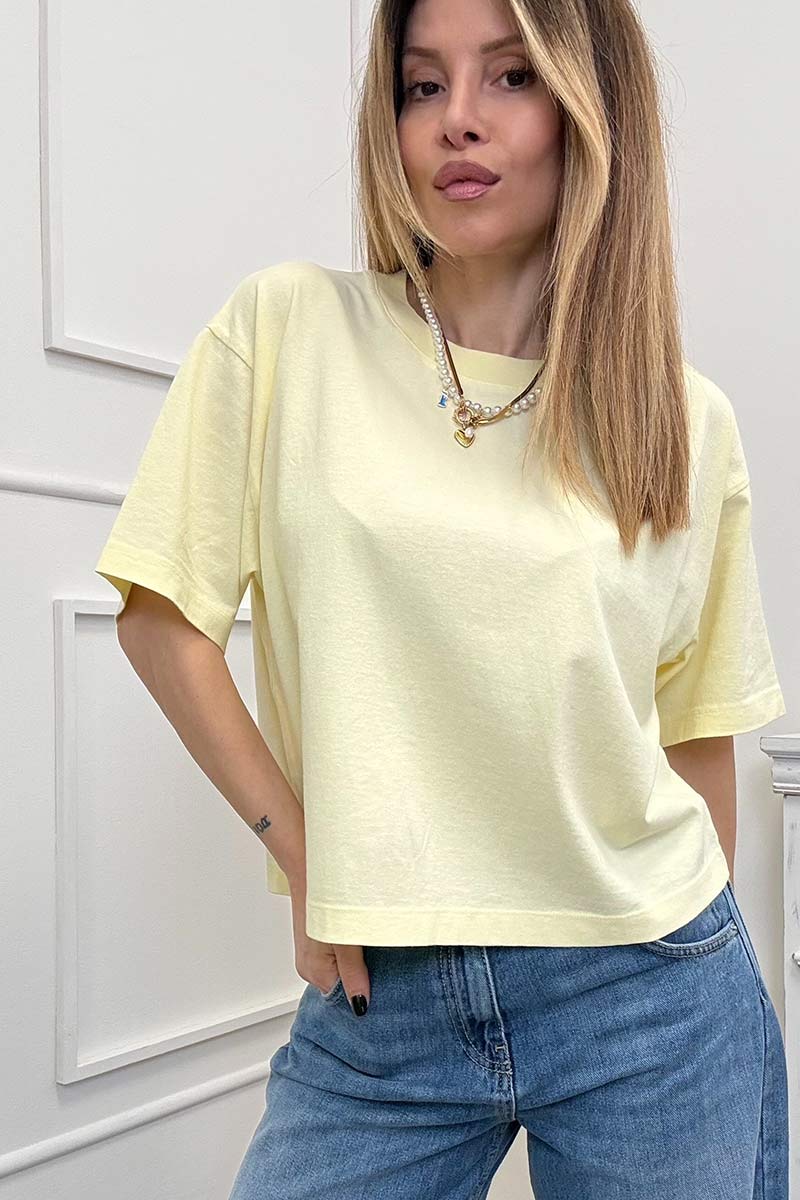 Vicolo T-shirt Cropped Giallo