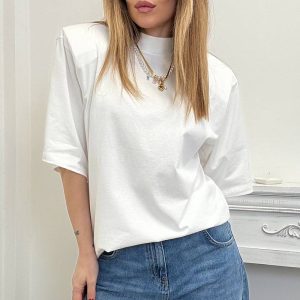 Vicolo T-shirt Spalline Bianco