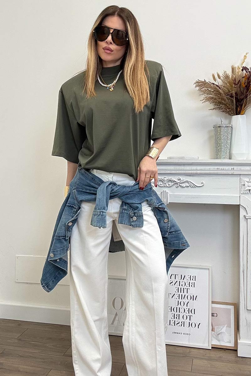 Vicolo T-shirt Spalline Militare - immagine 4