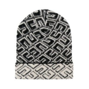 Elisabetta Franchi Berretto con logo a intarsio