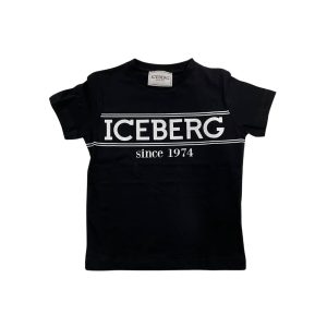 Iceberg T-shirt nera con Logo