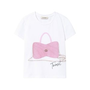 Twinset T-shirt con Stampa Glitter