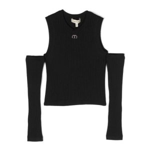 Twinset Top a Costine con Manicotti