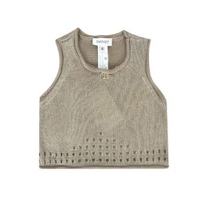 Twinset Top Traforato in Viscosa