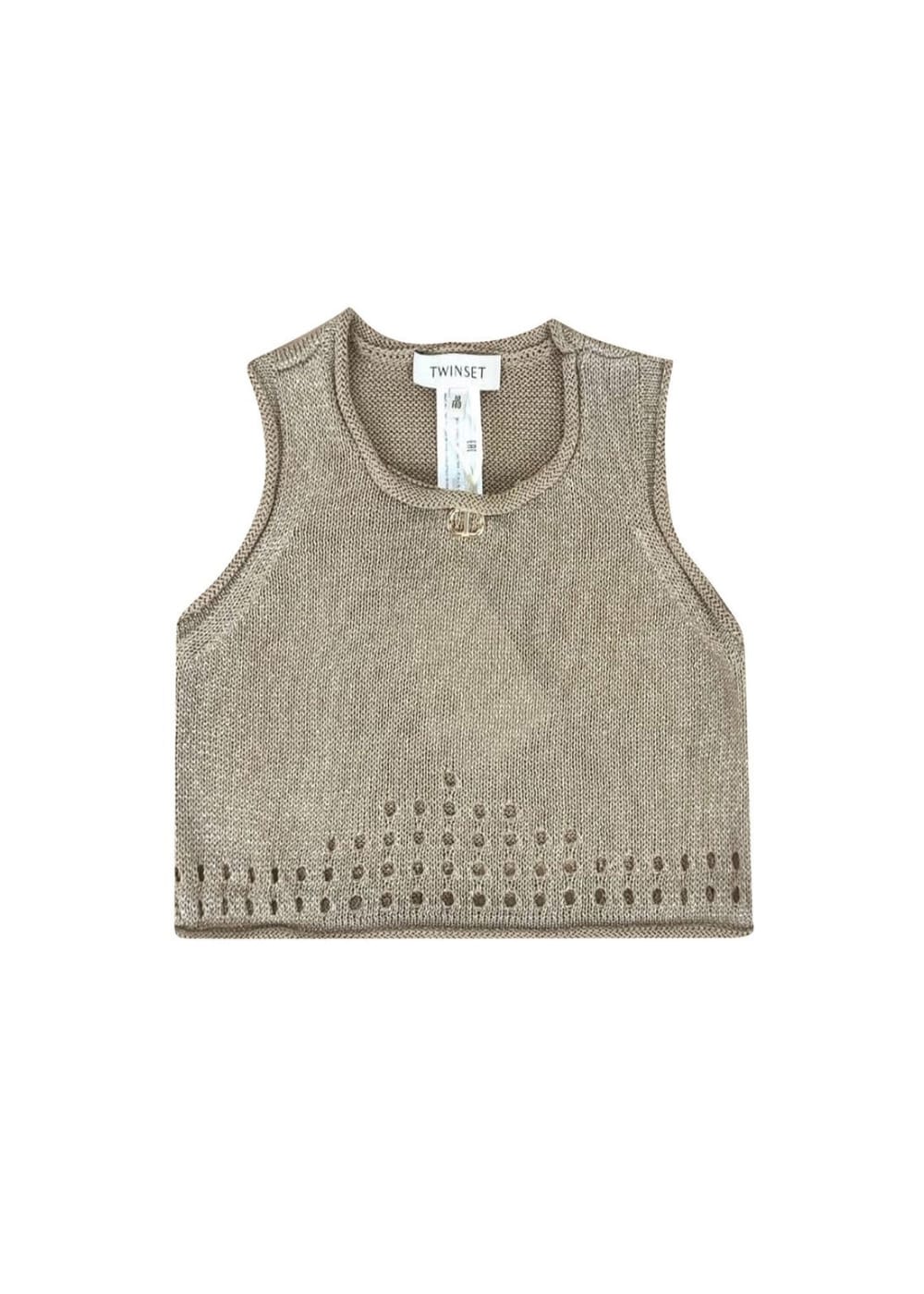 Twinset Top Traforato in Viscosa - immagine 2