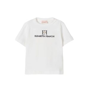 Elisabetta Franchi T-shirt con Logo Ricamato