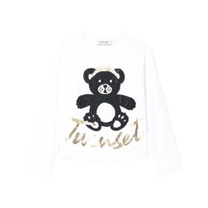 TwinSet T-shirt con Stampa e Borchie