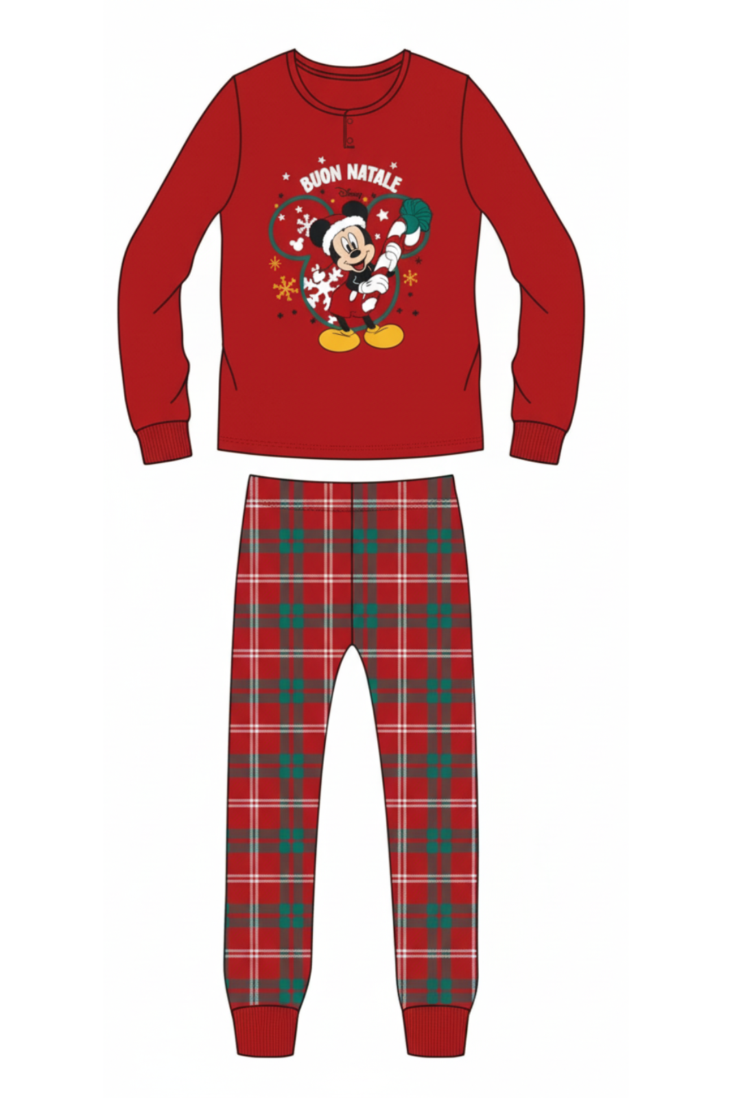 DISNEY – Pigiama Natalizio Family Match In Caldo Cotone - immagine 2