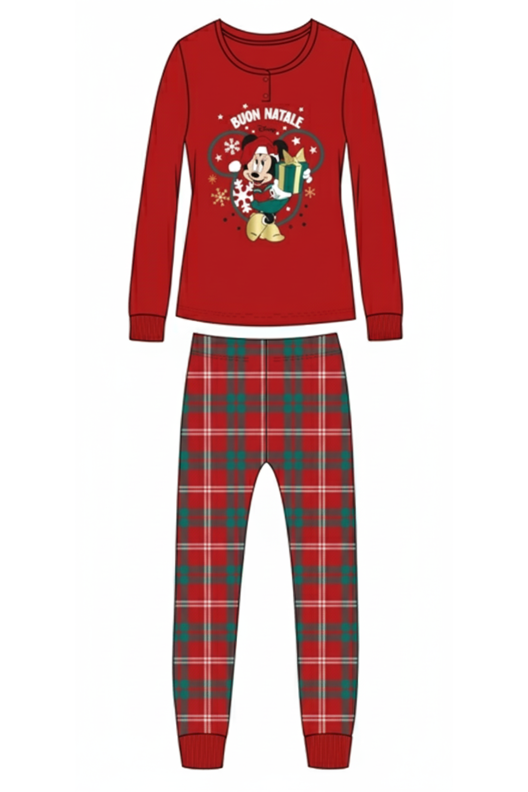 DISNEY – Pigiama Natalizio Family Match In Caldo Cotone