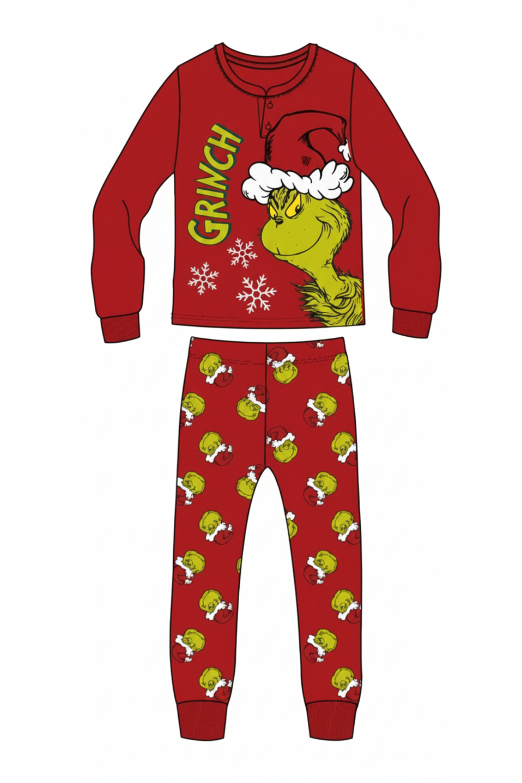 GRINCH – Pigiama Natalizio Grinch In Caldo Cotone Family Match