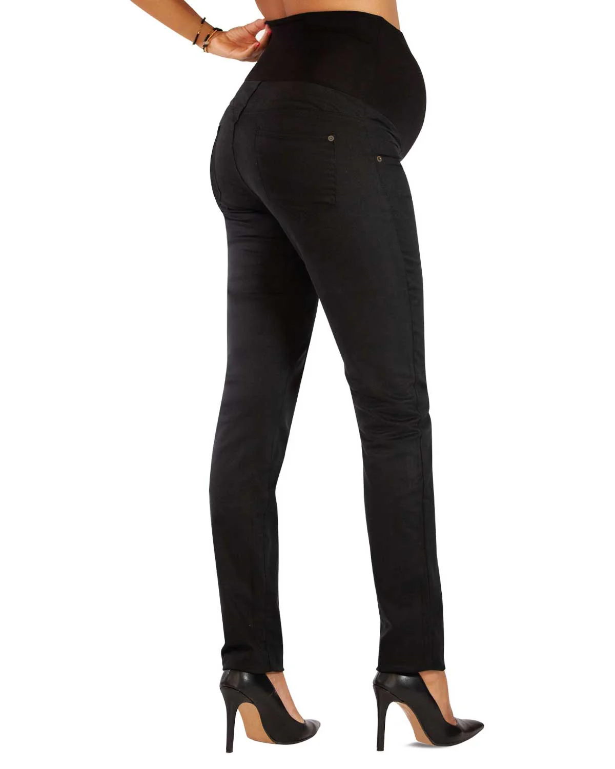 Pantalone Premaman a Sigaretta - Nero - immagine 3